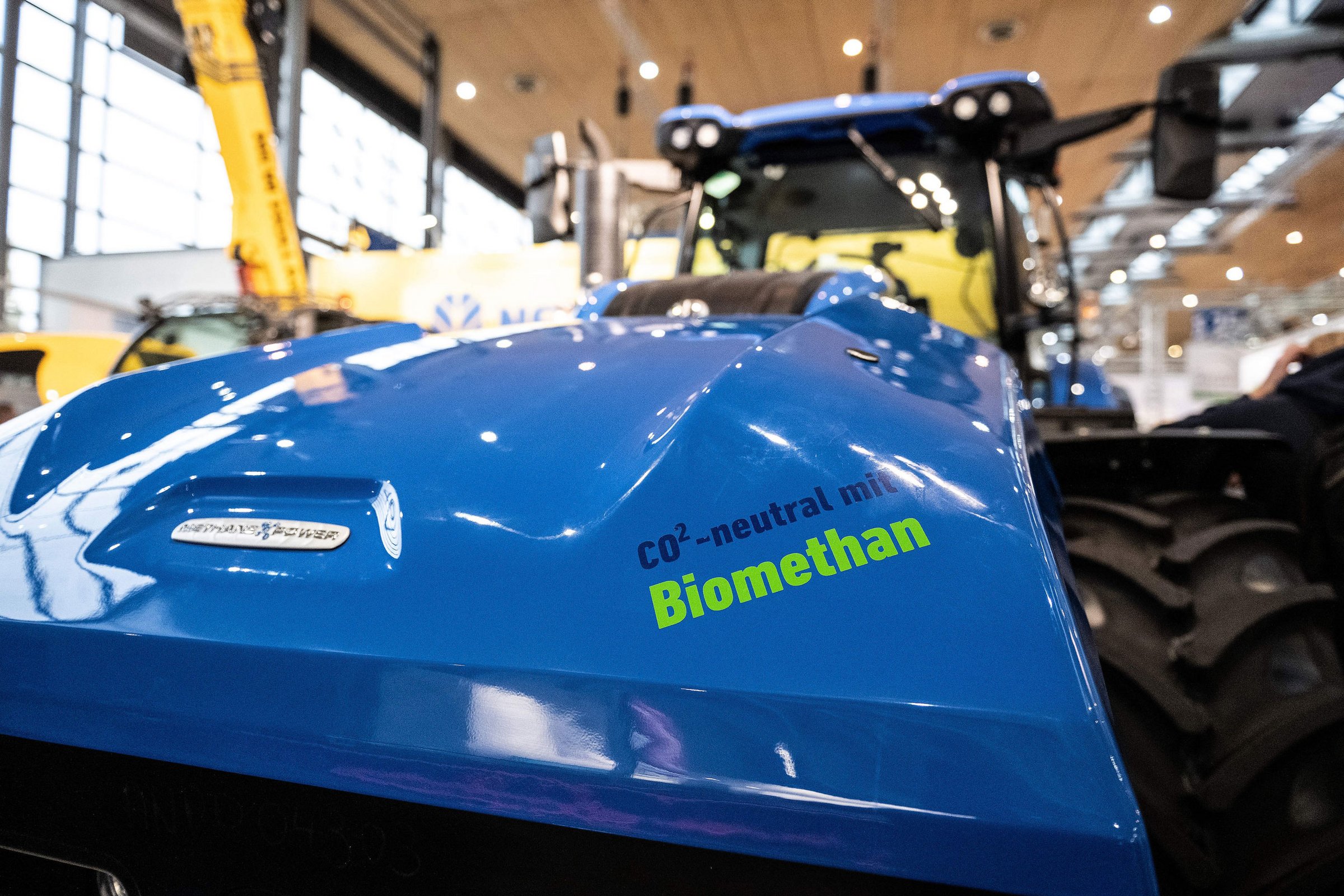 Nahaufnahme eines Biomethan Traktors